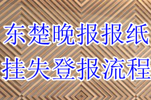 东楚晚报报纸挂失登报流程