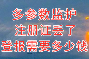 多参数监护仪注册证丢了登报需要多少钱？