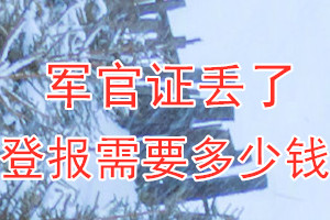 军官证丢了登报需要多少钱？