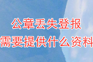 公章丢失登报需要提供什么资料