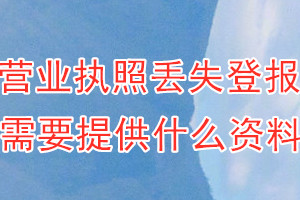 营业执照丢失登报需要提供什么资料