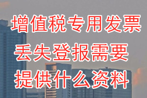 增值税专用发票丢失登报需要提供什么资料