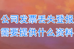 公司发票丢失登报需要提供什么资料