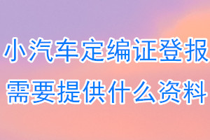 小汽车定编证丢失登报需要提供什么资料