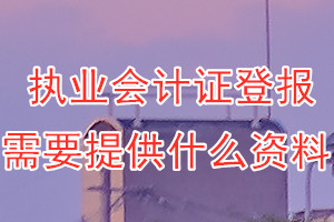 执业会计证丢失登报需要提供什么资料