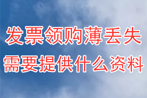 发票领购薄丢失登报需要提供什么资料