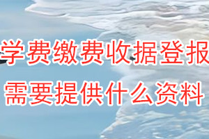 学费缴费收据丢失登报需要提供什么资料