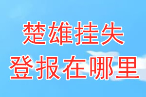 楚雄挂失登报在哪里