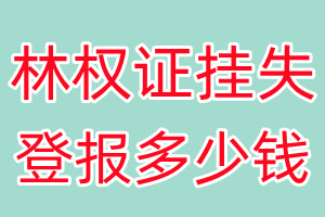 林权证挂失登报、挂失登报多少钱