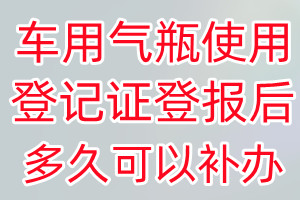 车用气瓶使用登记证丢失登报后多久可以补办