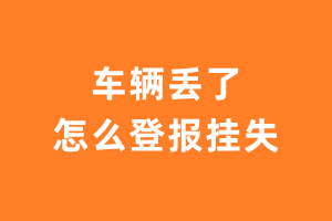 车辆丢了怎么登报挂失？