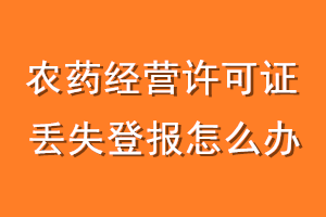 农药经营许可证丢失登报怎么办