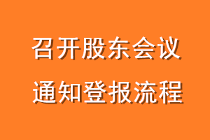 召开股东会议通知登报流程