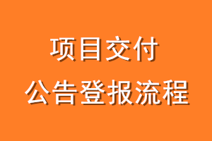 项目交付公告登报流程